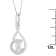 10K White Gold Espira 1/4ctw Round Cut Diamond Spiral Link Pendant With
Chain(H-I, I1-I2)