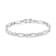 Sterling Silver 1 1/2 Cttw Diamond Studded Circle and Kite-Shaped
Vintage-Style Link Bracelet