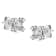 Sterling Silver 1/4ctw Miracle Plate Set Round and Princess-Cut Diamond
"X" Shaped Stud Earrings
