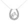 Sterling Silver 1/4ctw Diamond U Shape Pendant w\chain(I-J, I3-Promo)