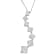 10K White Gold 1ctw Diamond Snake Curved Pendant w\chain(H-I, I1-I2)