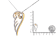 10K Yellow Gold Over Sterling Silver 1/4ctw Diamond Angel Wing Necklace
(H-I Color, I1-I2 Clarity)