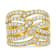 3.00ctw Diamond Multi-Row Bypass 10K Yellow Gold Ring