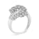 10K White Gold 1/2ctw Mixed Cut "S" Shaped Bypass Cocktail
Ring (I-J Color, I1-I2 Clarity)