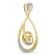 10K Yellow Gold Diamond Accent Open Teardrop Twisted 18" Pendant
w\chain(J-K Color, I2-I3 Clarity)