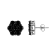 Sterling Silver 1.0ctw Prong Set Round-Cut Treated Black Diamond Floral
Cluster Stud Earring