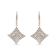 0.04ctw Round Cut Diamond Cushion 10K Rose Gold Over Sterling Silver
Dangle Earrings