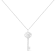 .925 Sterling Silver Diamond Accent Zodiac Key Pendant Necklace