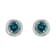 0.25ctw Treated Blue Diamond Solitaire Sterling Silver Stud Earrings