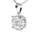14k White 1.0ctw Lab Grown Diamond Cluster Pendant 18" Chain(G-H
Color, VS1-VS2 Clarity)
