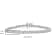 Rhodium Over Sterling Silver 1.0 Ctw Round-Cut Diamond Tennis Bracelet