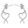 Sterling Silver Dangle-Heart Earrings