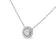 Sterling Silver 1/2 Cttw Round Diamond Halo Circle Pendant 18"
Necklace (I-J Color, I2-I3 Clarity)