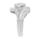 14K White Gold 1.0ctw Mixed-Cut Diamond Round Floral Cluster Ring(H-I
Color, SI2-I1 Clarity)