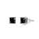 14K White Gold 1/2 Cttw Princess-Cut Treated Black Diamond Stud Earrings
with Push Backs