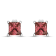 14K White Gold 1/2ctw Lab Grown Pink Princess Diamond Solitaire Stud Earrings