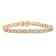 10K Yellow Gold Over Sterling Silver 2 Ctw Diamond Wave Tennis Bracelet