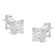 Sterling Silver 1/2ctw Princess-cut Diamond Stud Earring