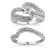 Sterling Silver 1/3ctw Diamond Crisscross Engagement Bridal Set