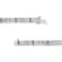 14K White Gold 3.0ctw Princess-Cut White and Blue Diamond Fashion Bracelet