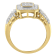 10K Yellow Gold Round and Baguette-Cut Diamond Cluster Ring (1.0 Cttw,
I-J Color, SI1-SI2 Clarity)