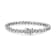 Rhodium Over Sterling Silver 1/4 Cttw Diamond "S" Tennis Bracelet