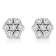 14K White Gold 1/2 Ctw Prong Set Round Diamond Flower Stud Earrings