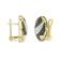14K Yellow Gold with Black and White Rhodium 2-1/10ctw White and Blue
Diamond Oval Omega Earrings