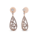 18K Rose Gold 1 1/4 Cttw Diamond Teardrop Shaped Drop and Dangle Screw
Back Stud Earrings
