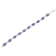 .925 Sterling Silver 7x7 mm Cushion Cut Amethyst and 1/20ctw Round Cut
Diamond Tennis Bracelet