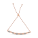 14K Rose Gold Over Sterling Diamond Accent Marquise Shape and Heart
Links Bolo - Adjustable 6" to 9"
