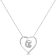 Sterling Silver 1/4ctw Diamond Open Heart Twisted Awareness Ribbon
18" Pendant with Chain