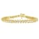 14K Yellow Gold 3.0ctw Round Cut Diamond Spiral Link Bracelet