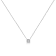 0.10ctw Round Miracle-Set  Diamond Square Solitaire 10K White Gold
Pendant with Chain