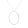Sterling Silver 4ctw Round-Cut Diamond Open Circle Hoop Necklace (J-K
Color, I1-I2 Clarity)
