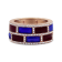 18K Rose Gold Alternating Red and Blue Enamel and 1/2 Cttw Diamond
Studded Band Ring