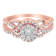 0.75ctw Diamond Floral Cluster 10K Rose Gold Ring