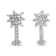 14K White Gold 1/4 Cttw Diamond Palm Tree Push Back Stud Earrings (K-L
Color, I1-I2 Clarity)