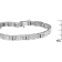 14K White Gold 3.0ctw Princess-Cut White and Blue Diamond Fashion Bracelet