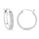 Sterling-Silver Diamond Accent Channel Set Style Hoop Earring