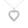 1/4ctw Miracle Set Diamond Open Heart Sterling Silver Pendant Necklace
with 18" Chain