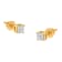 0.25ctw Princess-Cut Diamond 10K Yellow Gold Stud Earring