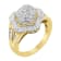 10KT Yellow Gold Round and Baguette Cut Diamond Ballerina Ring (1 cttw,
I-J Color, SI1-SI2 Clarity)