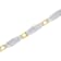 14K Two-Tone Gold 2.0ctw Princess Cut Diamond Tapered and Equal Sign
Link Bracelet