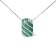 Sterling Silver Turquoise Enamel and 1/2 Cttw Diamond Block 18"
Pendant Necklace