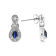 Sterling Silver 4.5 x 3mm Pear Sapphire Gemstone and Diamond Accent
Infinity Drop Stud Earrings