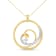 10K Yellow Gold Espira 1/6ctw Diamond Heart Circle Pendant With Chain
(I-J, I1-I2)