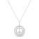 Matte Finish .925 Sterling Silver Diamond Accent Dancing Peace Sign
18" Pendant Necklace