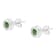 Sterling Silver 1/4ctw Round Brilliant-Cut Green Diamond Miracle-Set
Stud Earrings
