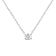 0.20ctw Oval Diamond Solitaire 14K White Gold Necklace